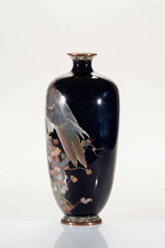 A Cloisonné Vase Depicting An Eagle On A Matsu Pine Branch  - Asian Works of Art Style 