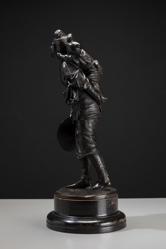 young mother with child, a okyo A Tokyo School bronze late 19th century - 