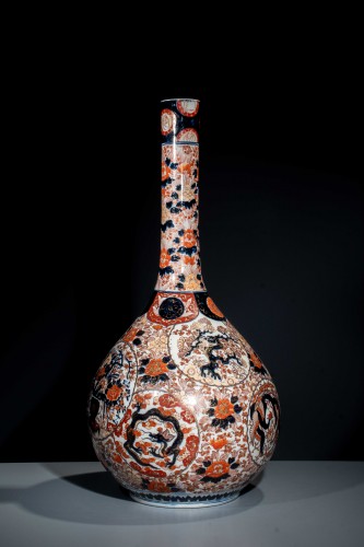 Grand vase Imari avec dragon, phénix et fleurs - Arts d