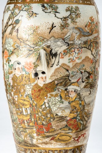 A Japanese pair of Satsuma vases - 