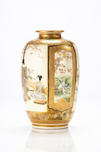 19th century - Fuzan Ryun - A Japanese Satsuma vase