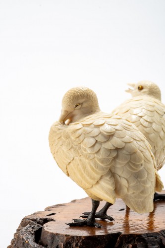 A Japanese pair of quails  - Asian Works of Art Style 