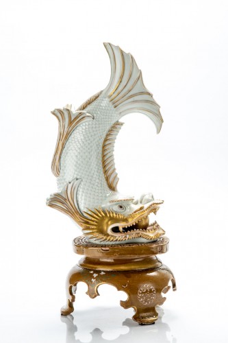 Dragon Koï, Japon Meiji fin XIXe siècle - Arts d