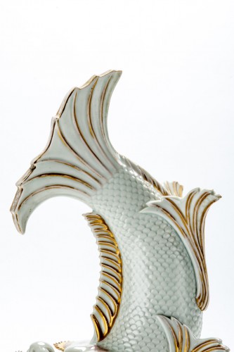 Asian Works of Art  - A Japanese Koi fish dragon