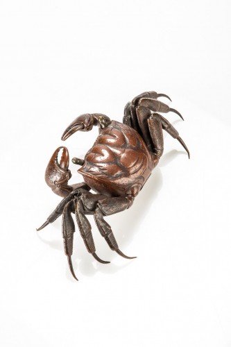 Crabe articulé en bronze - Mastromauro Japanese Art
