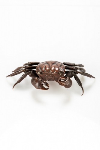  - A Japanese bronze articulated crab