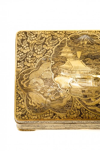 Asian Works of Art  - H. Nishimura – A Japanese Damascene box