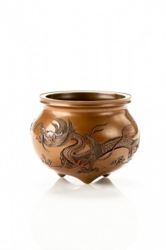 XIXe siècle - Nogawa Company – Vase Cache-pot Japonais