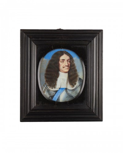 Portrait miniature of King Charles II after Samuel Cooper (c.1609-72).
