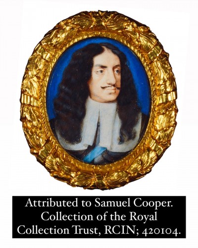  - Portrait miniature du roi Charles II d'après Samuel Cooper (c.1609-72)