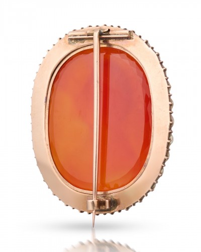 Carnelian cameo probably representing Maria Theresa, Germany 18th century. - Antique Jewellery Style 