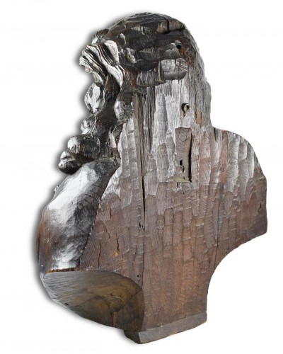 Sculpture  - Imposing oak bust of James the Greater circle of Hendrik Frans Verbruggen