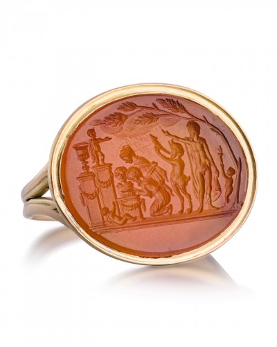 Carnelian Intaglio Of A Procession After Valerio Belli. Italy 18th Century - 