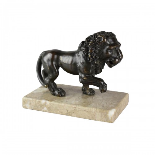 Modèle en bronze d'un Lion Médicis, Italie XVIIIe siècle