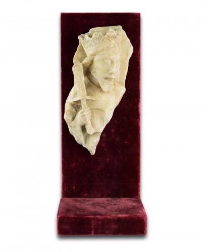 Nottingham Alabaster Fragment Of A King Wielding A Sword. English, 15th Cen - 