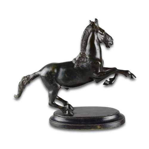 Bronze Model Of A Rearing Horse. Italian, 19th Century Or Earlier - Sculpture Style 