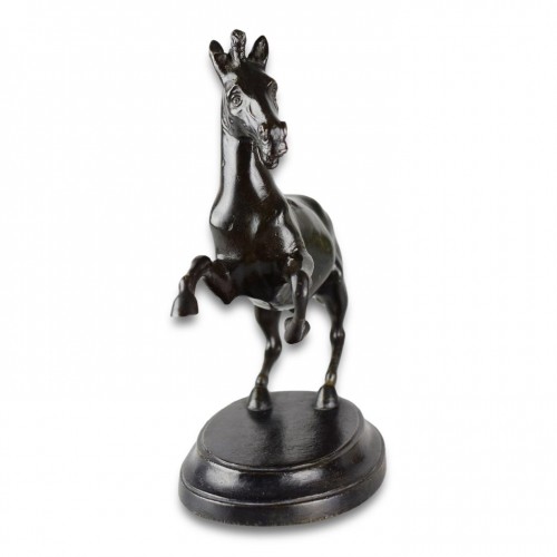 Sculpture  - Bronze Model Of A Rearing Horse. Italian, 19th Century Or Earlier