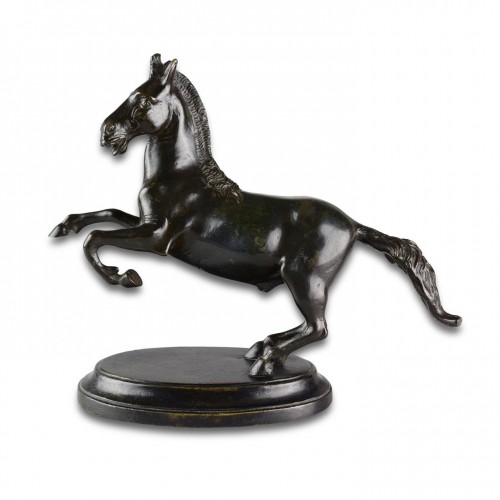 Bronze Model Of A Rearing Horse. Italian, 19th Century Or Earlier - 