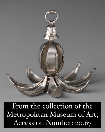  - Silver segmented pomander. Italy 17th century