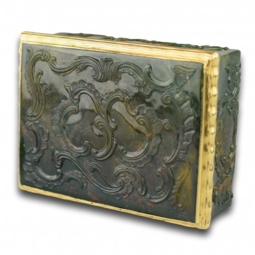 Gold mounted heliotrope snuff box, Germany18th century - Objects of Vertu Style 