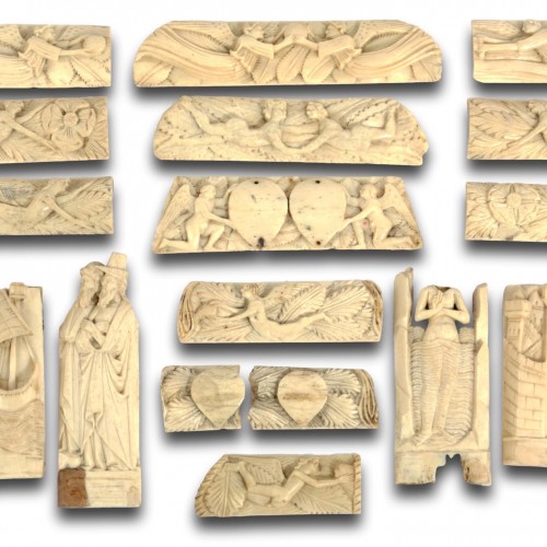 Collection de plaques d'atelier Embriachi, Italie XVe siècle - Objets de Curiosité Style 