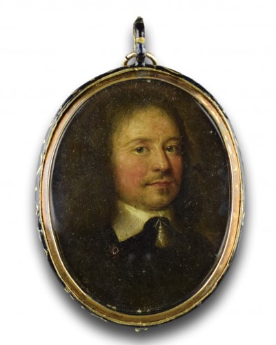 Une miniature de portrait d'un gentilhomme. Anglais, vers 1660. - Matthew Holder