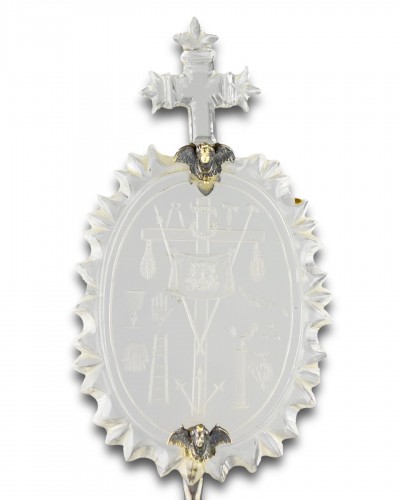Retable miniature en cristal de roche monté sur argent. Espagne milieu du XVIIe siècle - Matthew Holder