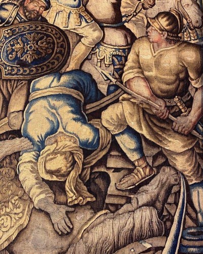 Antiquités - Aubusson tapestry of Alexander the Great., 17th century