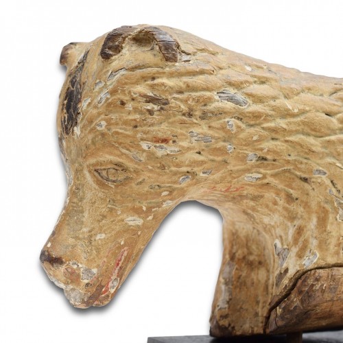  - Polychromed oak sculpture of the Agnus Dei, Flanders around c.1500