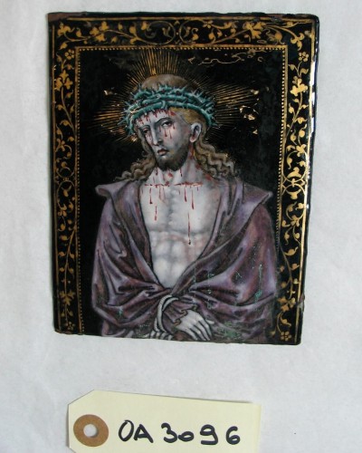 Plaque émaillée de la Vierge - Limoges, France vers 1700 - Art sacré, objets religieux Style 