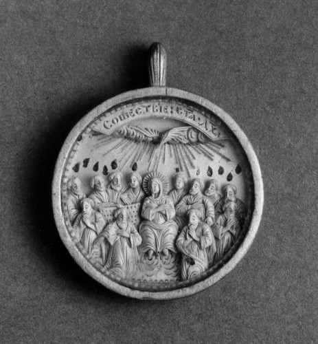 C pendant with a micro carving - Mount Athos, Greece, 19th centur - 