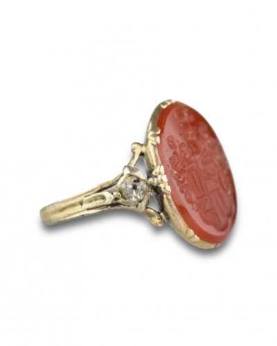  - Signet Ring In Gold And Carnelian, Germany 18th Century