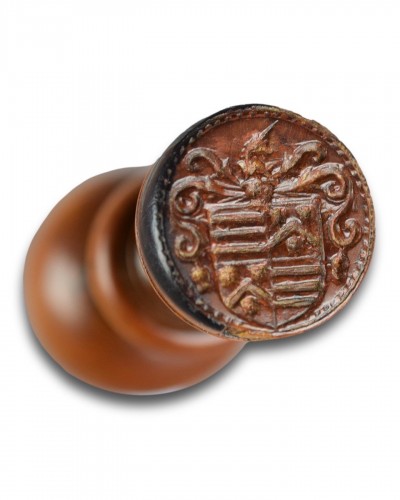 Boxwood seal for the Wentworth Family, England 16th or 17th century - Objects of Vertu Style 