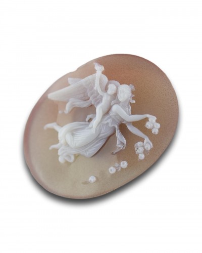 Objects of Vertu  - A sardonyx cameo of Aurora and Cupid, Italy 19th century