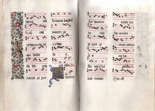 XIe au XVe siècle - Livre contenant des feuilles d'un Psalter-Hymnal médiéval, France fin du XVe siècle