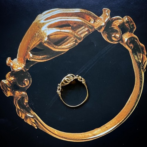 Renaissance gold Fede ring - 