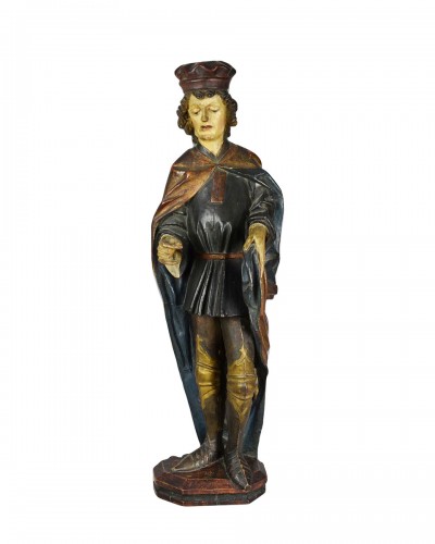 Polychromed wooden sculpture of Saint Martin, Southern Germany 16th century