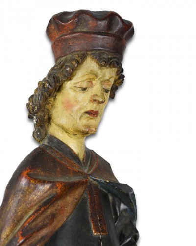  - Sculpture en bois polychromé de Saint Martin, Allemagne du Sud XVIe siècle