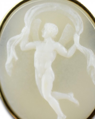 Antiquités - Sardonyx cameo of cupid. Italy 18th/19th century