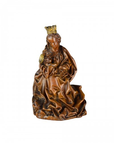 Sculpture gothique intimiste de la Vierge allaitant l'Enfant, Allemagne XVIe siècle