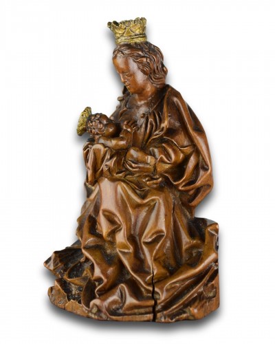  - Intimate gothic sculpture of the nursing Madonna &amp; child, Germany 16th cent