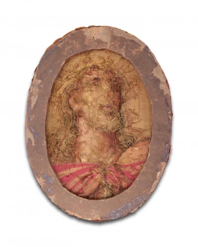 Fragment de tapisserie représentant le Christ en homme de douleu,  Paris XVIIIe sièc - Matthew Holder