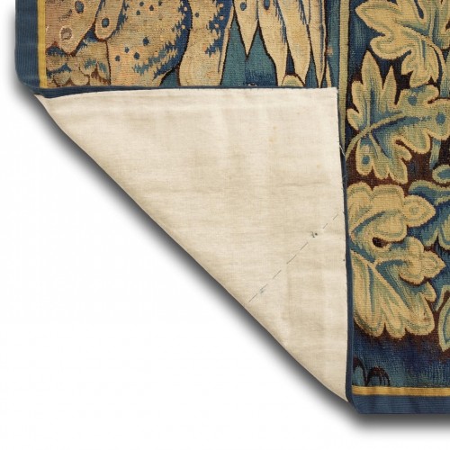 Tapisserie feuilles de choux avec animaux exotiques, Audenarde XVIe siècle - Tapisserie & Tapis Style 