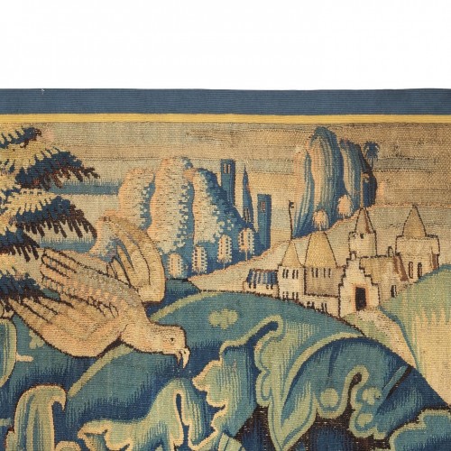 Feuilles de choux tapestry with exotic animals. Oudenaarde, 16th century. - 