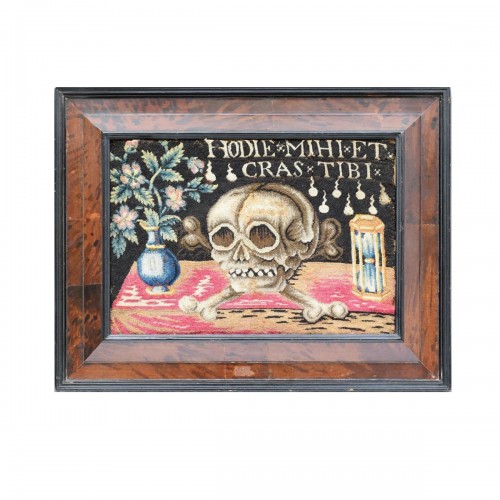 Memento Mori needlework, Flander or Germany 17th century