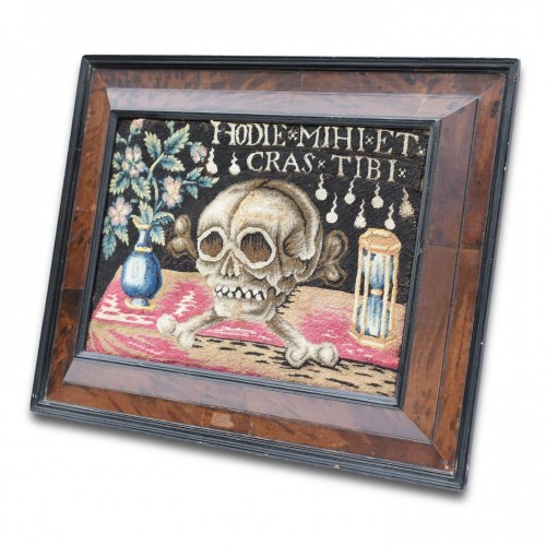 Memento Mori needlework, Flander or Germany 17th century - Curiosities Style 