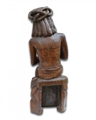  - Sculpture en chêne du Christ sur la pierre froide, Nord de la France ébut du XVIe s