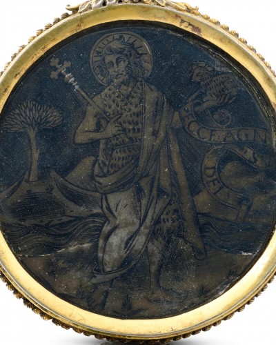 Pendentif dévotionnel en vermeil et niellé, Italie XVe siècle - Matthew Holder