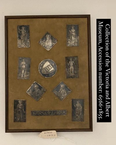 Antiquités - Pendentif dévotionnel en vermeil et niellé, Italie XVe siècle