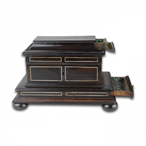  -  Miniature ebony kunstkammer table cabinet